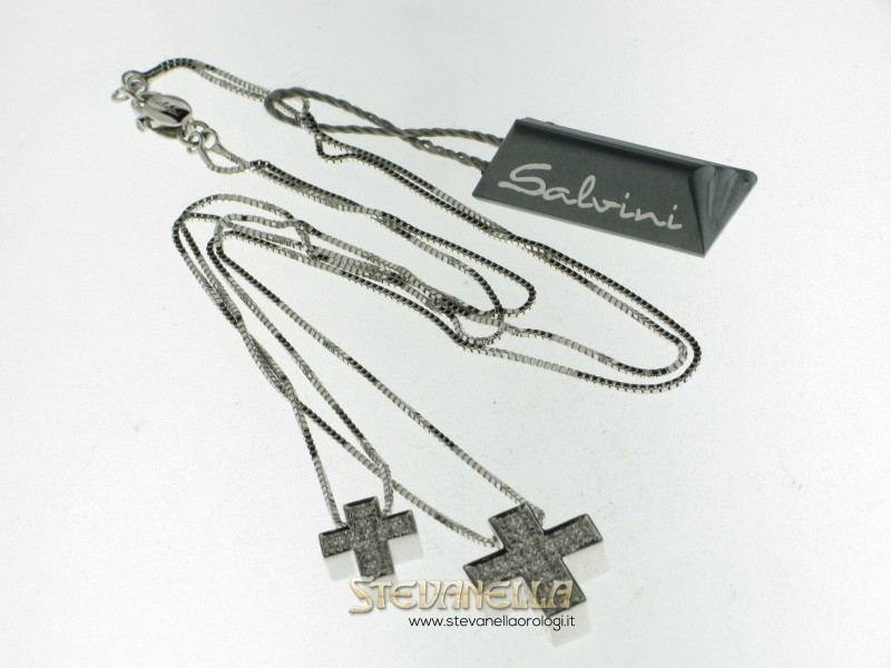 Collana Uomo Donna Con Ciondolo Croce Di Gesù Color Argento Oro In - Foto 7